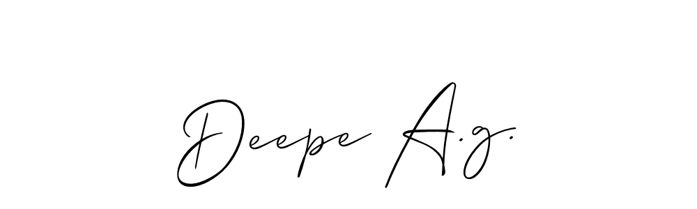 Once you've used our free online signature maker to create your best signature Allison_Script style, it's time to enjoy all of the benefits that Deepe A.g. name signing documents. Deepe A.g. signature style 2 images and pictures png