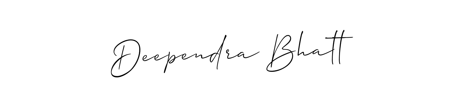 You should practise on your own different ways (Allison_Script) to write your name (Deependra Bhatt) in signature. don't let someone else do it for you. Deependra Bhatt signature style 2 images and pictures png