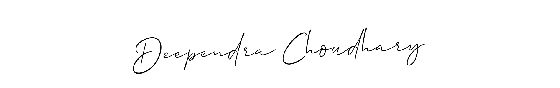 Use a signature maker to create a handwritten signature online. With this signature software, you can design (Allison_Script) your own signature for name Deependra Choudhary. Deependra Choudhary signature style 2 images and pictures png