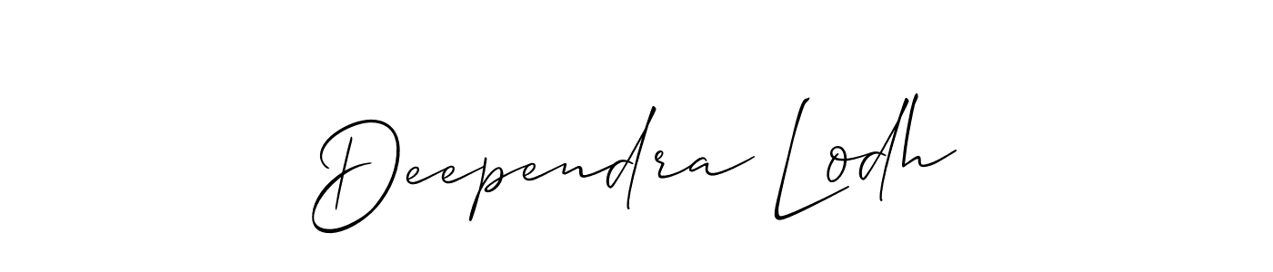 It looks lik you need a new signature style for name Deependra Lodh. Design unique handwritten (Allison_Script) signature with our free signature maker in just a few clicks. Deependra Lodh signature style 2 images and pictures png