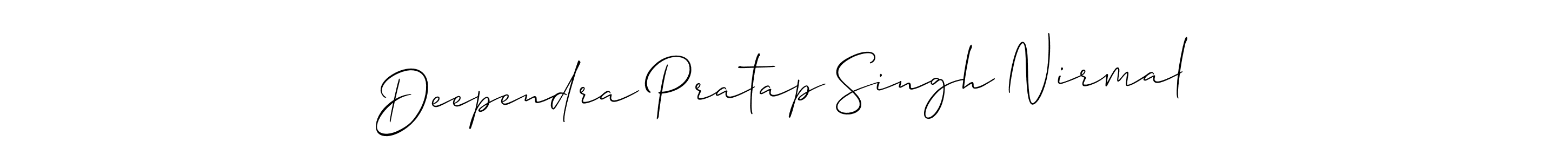 Make a beautiful signature design for name Deependra Pratap Singh Nirmal. With this signature (Allison_Script) style, you can create a handwritten signature for free. Deependra Pratap Singh Nirmal signature style 2 images and pictures png