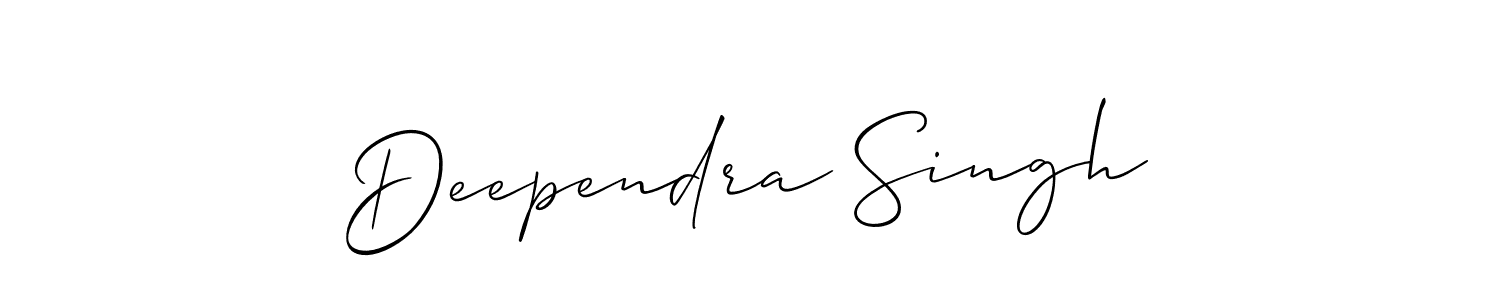 How to make Deependra Singh signature? Allison_Script is a professional autograph style. Create handwritten signature for Deependra Singh name. Deependra Singh signature style 2 images and pictures png