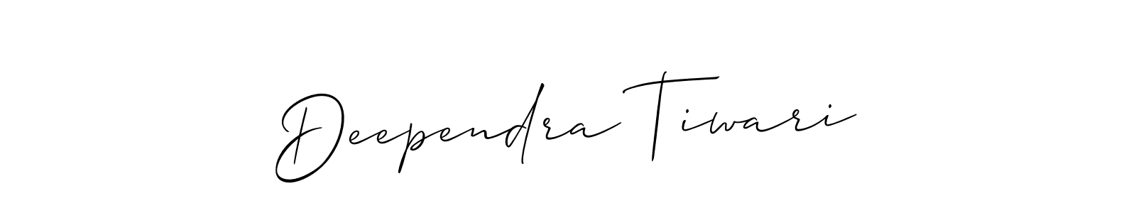 How to make Deependra Tiwari name signature. Use Allison_Script style for creating short signs online. This is the latest handwritten sign. Deependra Tiwari signature style 2 images and pictures png