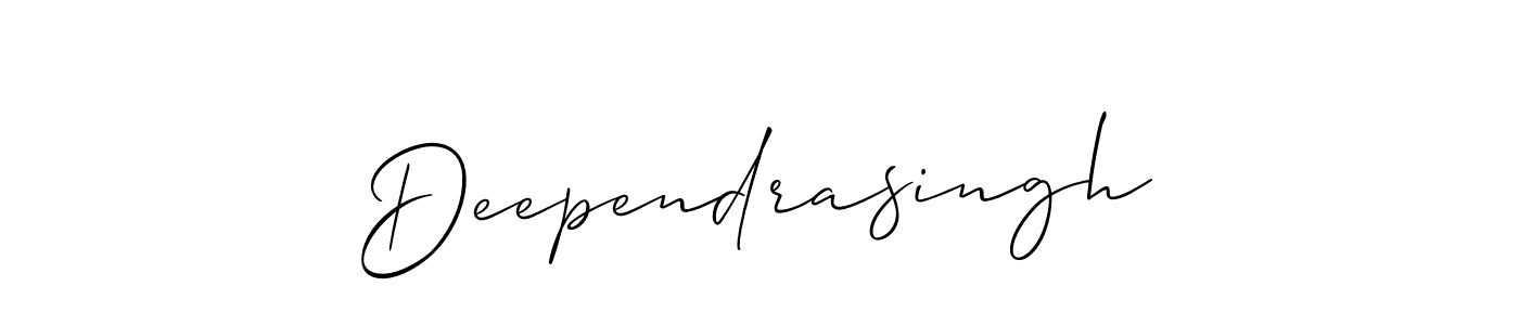 Create a beautiful signature design for name Deependrasingh. With this signature (Allison_Script) fonts, you can make a handwritten signature for free. Deependrasingh signature style 2 images and pictures png