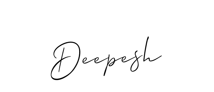 Create a beautiful signature design for name Deepesh. With this signature (Allison_Script) fonts, you can make a handwritten signature for free. Deepesh signature style 2 images and pictures png