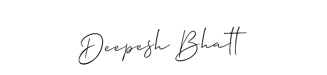 Create a beautiful signature design for name Deepesh Bhatt. With this signature (Allison_Script) fonts, you can make a handwritten signature for free. Deepesh Bhatt signature style 2 images and pictures png