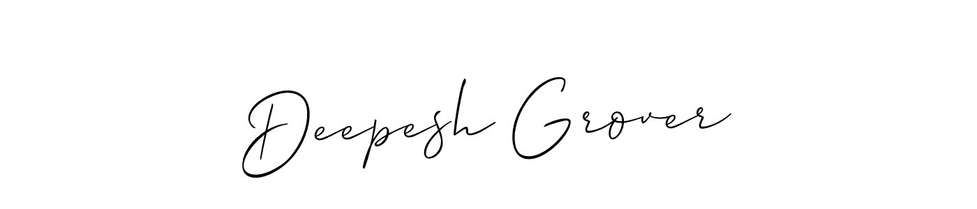 How to make Deepesh Grover signature? Allison_Script is a professional autograph style. Create handwritten signature for Deepesh Grover name. Deepesh Grover signature style 2 images and pictures png