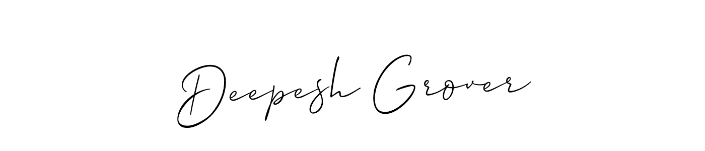 How to make Deepesh Grover signature? Allison_Script is a professional autograph style. Create handwritten signature for Deepesh Grover name. Deepesh Grover signature style 2 images and pictures png