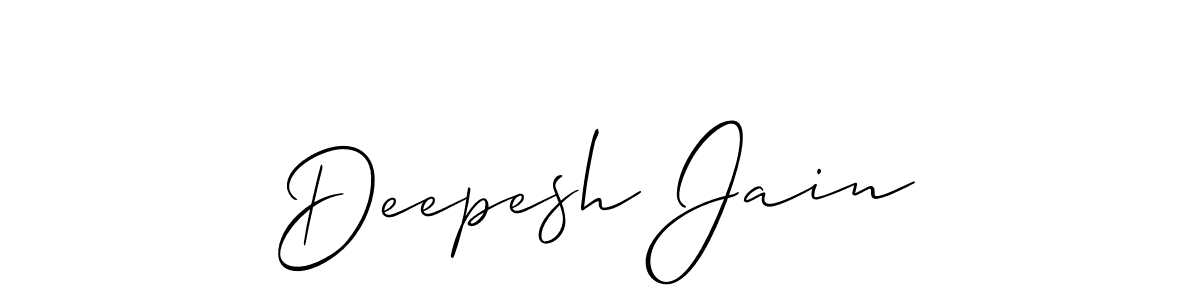 Also we have Deepesh Jain name is the best signature style. Create professional handwritten signature collection using Allison_Script autograph style. Deepesh Jain signature style 2 images and pictures png