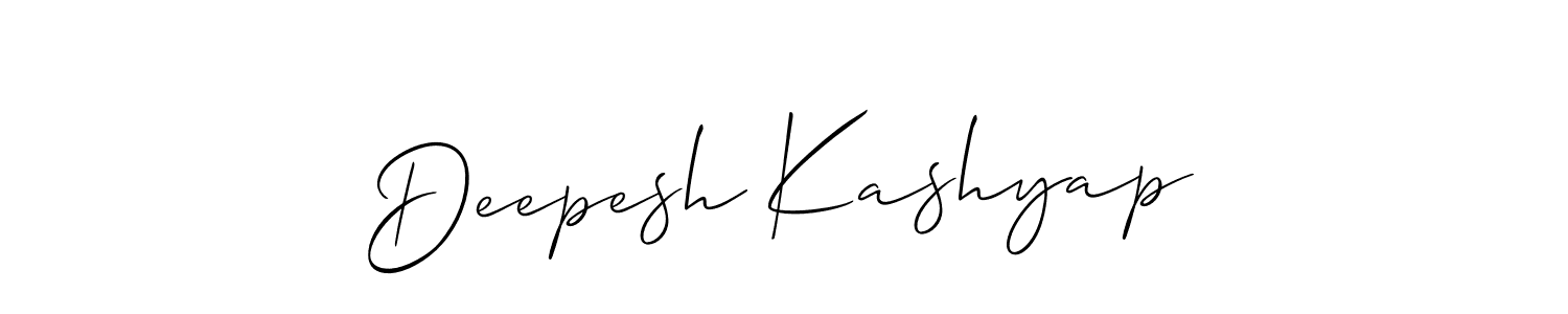 Create a beautiful signature design for name Deepesh Kashyap. With this signature (Allison_Script) fonts, you can make a handwritten signature for free. Deepesh Kashyap signature style 2 images and pictures png