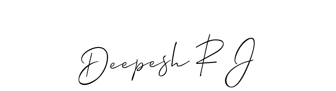 Allison_Script is a professional signature style that is perfect for those who want to add a touch of class to their signature. It is also a great choice for those who want to make their signature more unique. Get Deepesh R J name to fancy signature for free. Deepesh R J signature style 2 images and pictures png