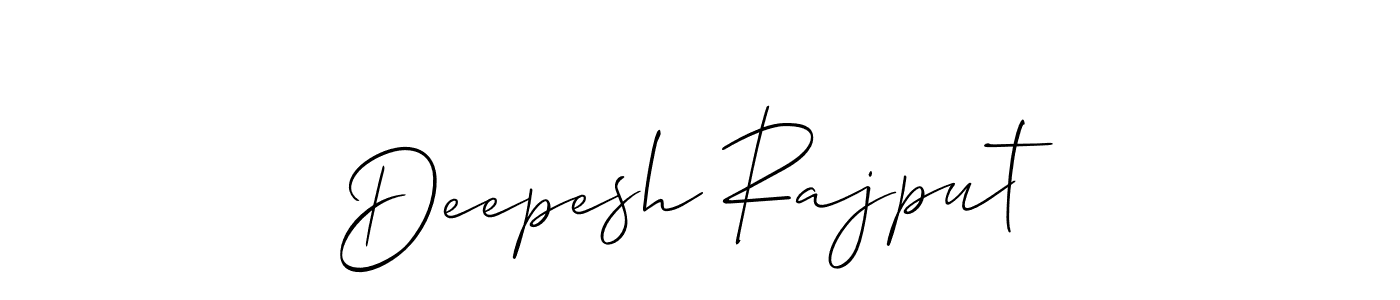 Allison_Script is a professional signature style that is perfect for those who want to add a touch of class to their signature. It is also a great choice for those who want to make their signature more unique. Get Deepesh Rajput name to fancy signature for free. Deepesh Rajput signature style 2 images and pictures png