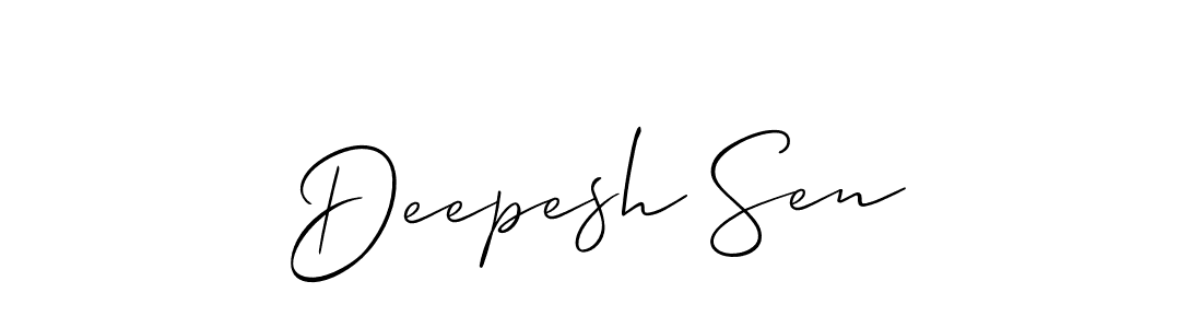 Also we have Deepesh Sen name is the best signature style. Create professional handwritten signature collection using Allison_Script autograph style. Deepesh Sen signature style 2 images and pictures png