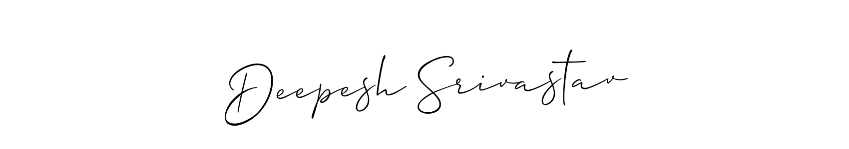 Create a beautiful signature design for name Deepesh Srivastav. With this signature (Allison_Script) fonts, you can make a handwritten signature for free. Deepesh Srivastav signature style 2 images and pictures png