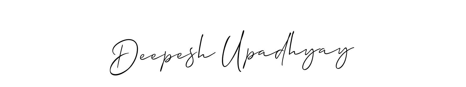 Use a signature maker to create a handwritten signature online. With this signature software, you can design (Allison_Script) your own signature for name Deepesh Upadhyay. Deepesh Upadhyay signature style 2 images and pictures png