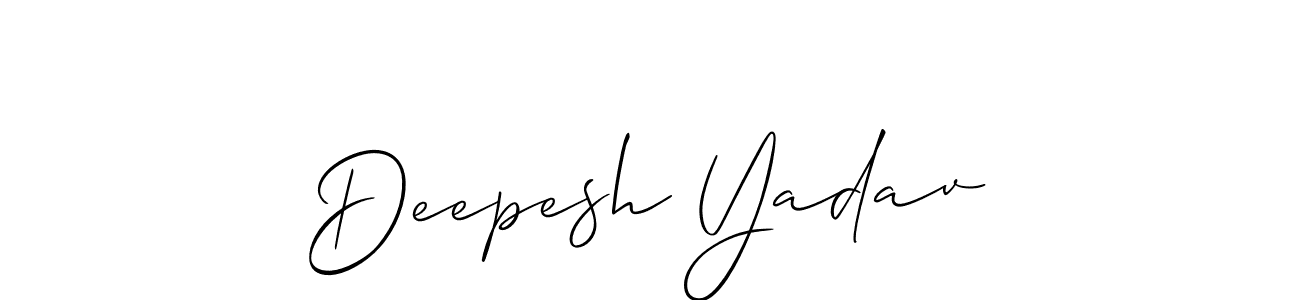 How to Draw Deepesh Yadav signature style? Allison_Script is a latest design signature styles for name Deepesh Yadav. Deepesh Yadav signature style 2 images and pictures png