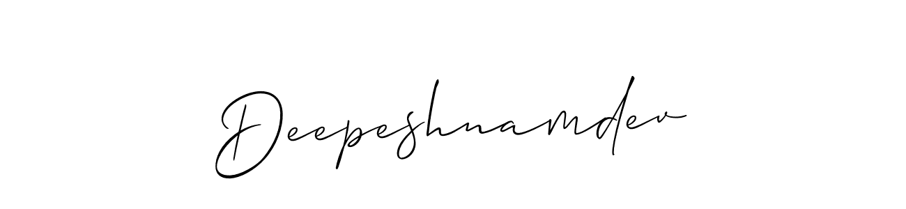 It looks lik you need a new signature style for name Deepeshnamdev. Design unique handwritten (Allison_Script) signature with our free signature maker in just a few clicks. Deepeshnamdev signature style 2 images and pictures png