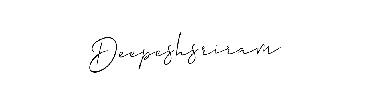 if you are searching for the best signature style for your name Deepeshsriram. so please give up your signature search. here we have designed multiple signature styles  using Allison_Script. Deepeshsriram signature style 2 images and pictures png