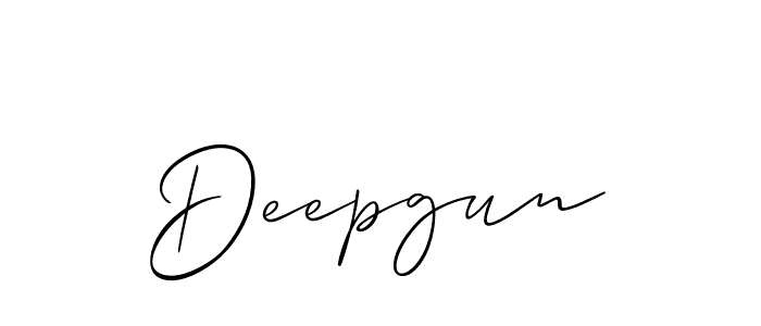 Allison_Script is a professional signature style that is perfect for those who want to add a touch of class to their signature. It is also a great choice for those who want to make their signature more unique. Get Deepgun name to fancy signature for free. Deepgun signature style 2 images and pictures png