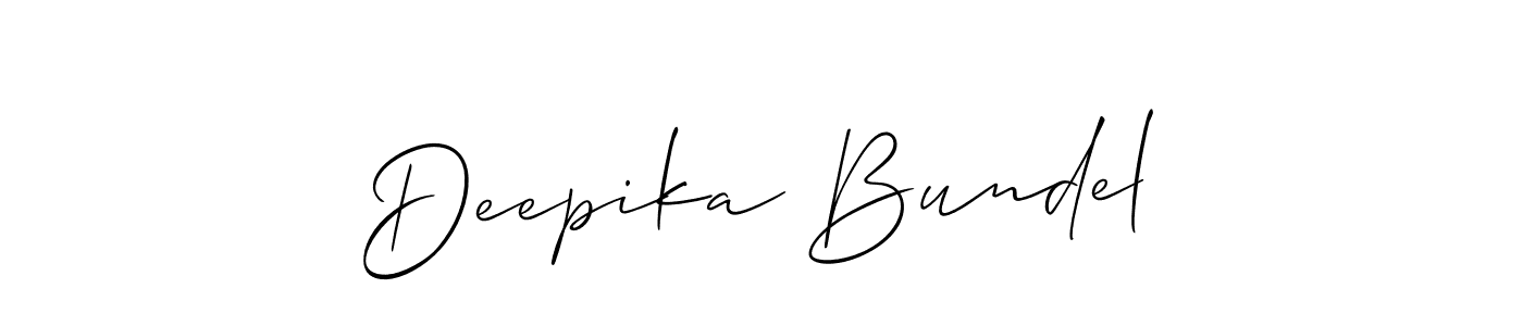 How to make Deepika Bundel signature? Allison_Script is a professional autograph style. Create handwritten signature for Deepika Bundel name. Deepika Bundel signature style 2 images and pictures png