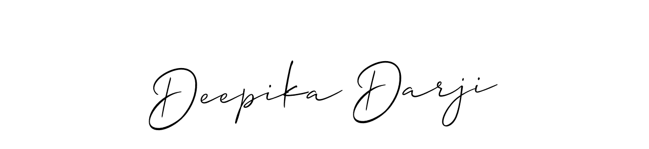 Make a beautiful signature design for name Deepika Darji. With this signature (Allison_Script) style, you can create a handwritten signature for free. Deepika Darji signature style 2 images and pictures png