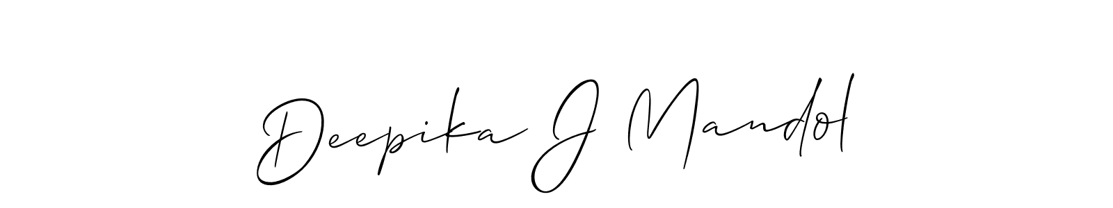 Here are the top 10 professional signature styles for the name Deepika J Mandol. These are the best autograph styles you can use for your name. Deepika J Mandol signature style 2 images and pictures png