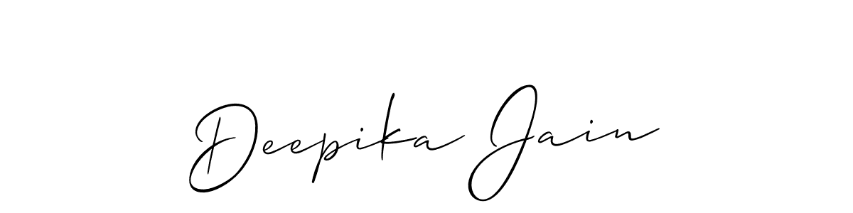 Make a short Deepika Jain signature style. Manage your documents anywhere anytime using Allison_Script. Create and add eSignatures, submit forms, share and send files easily. Deepika Jain signature style 2 images and pictures png