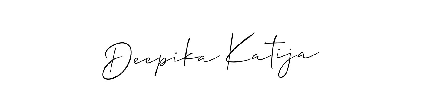 The best way (Allison_Script) to make a short signature is to pick only two or three words in your name. The name Deepika Katija include a total of six letters. For converting this name. Deepika Katija signature style 2 images and pictures png