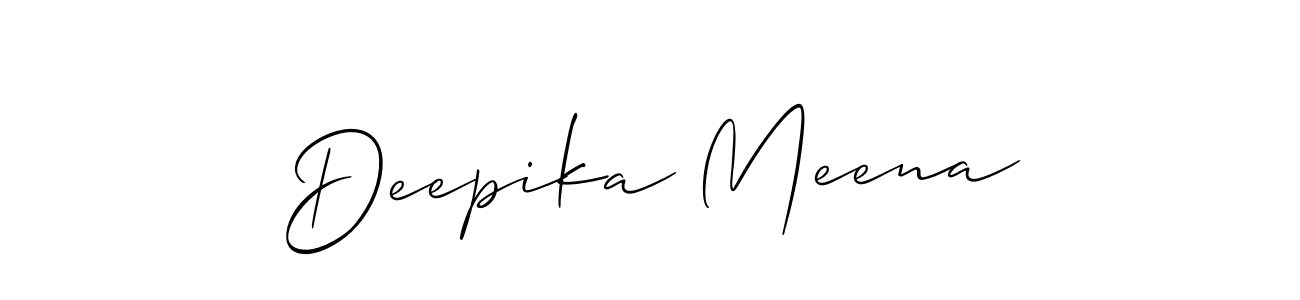 Deepika Meena stylish signature style. Best Handwritten Sign (Allison_Script) for my name. Handwritten Signature Collection Ideas for my name Deepika Meena. Deepika Meena signature style 2 images and pictures png