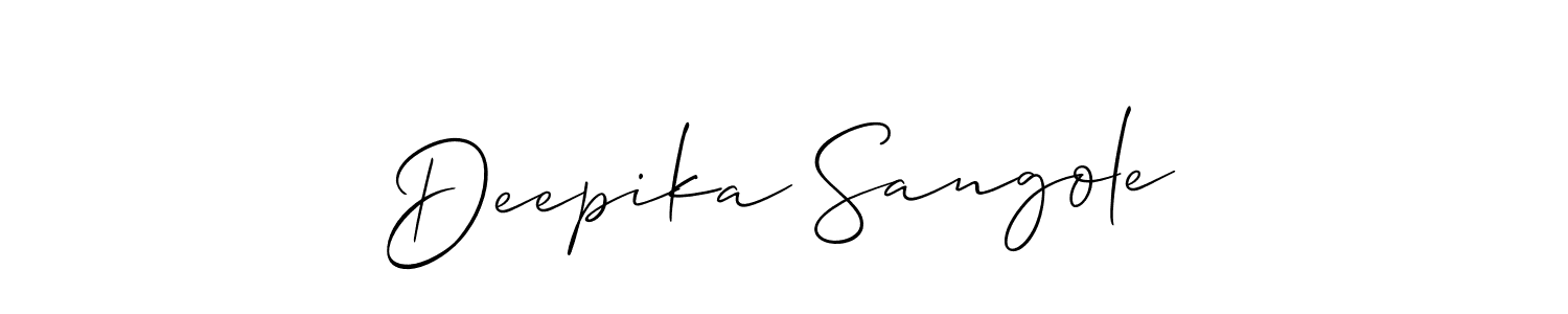 Design your own signature with our free online signature maker. With this signature software, you can create a handwritten (Allison_Script) signature for name Deepika Sangole. Deepika Sangole signature style 2 images and pictures png