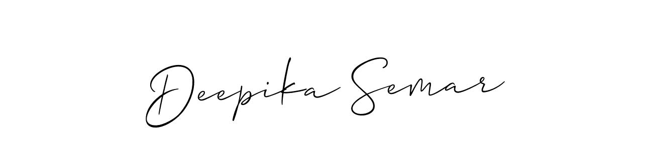 How to make Deepika Semar signature? Allison_Script is a professional autograph style. Create handwritten signature for Deepika Semar name. Deepika Semar signature style 2 images and pictures png