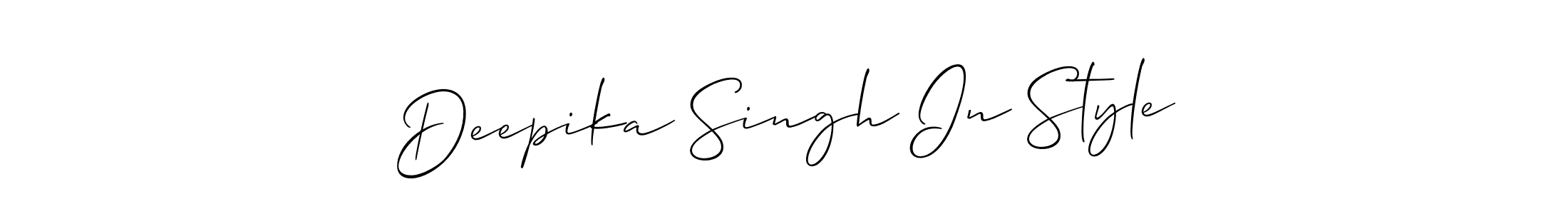 Make a beautiful signature design for name Deepika Singh In Style. With this signature (Allison_Script) style, you can create a handwritten signature for free. Deepika Singh In Style signature style 2 images and pictures png