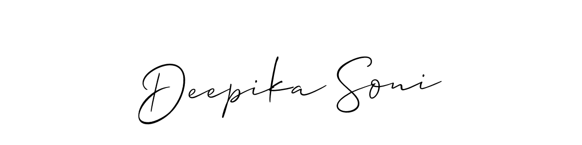 Deepika Soni stylish signature style. Best Handwritten Sign (Allison_Script) for my name. Handwritten Signature Collection Ideas for my name Deepika Soni. Deepika Soni signature style 2 images and pictures png