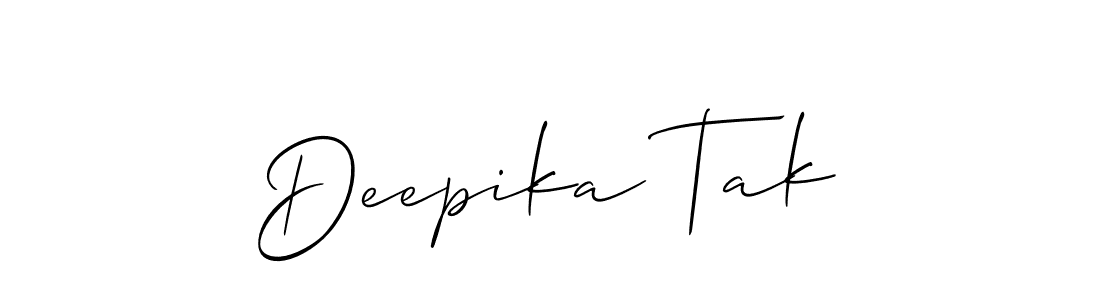 if you are searching for the best signature style for your name Deepika Tak. so please give up your signature search. here we have designed multiple signature styles  using Allison_Script. Deepika Tak signature style 2 images and pictures png