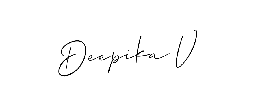 Make a short Deepika V signature style. Manage your documents anywhere anytime using Allison_Script. Create and add eSignatures, submit forms, share and send files easily. Deepika V signature style 2 images and pictures png