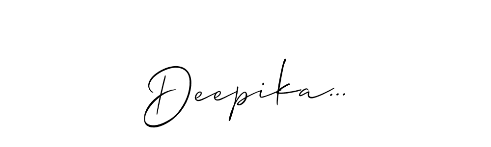 Also we have Deepika... name is the best signature style. Create professional handwritten signature collection using Allison_Script autograph style. Deepika... signature style 2 images and pictures png