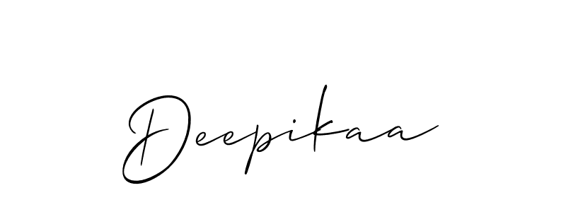 It looks lik you need a new signature style for name Deepikaa. Design unique handwritten (Allison_Script) signature with our free signature maker in just a few clicks. Deepikaa signature style 2 images and pictures png