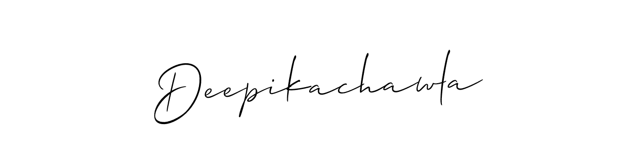 Also we have Deepikachawla name is the best signature style. Create professional handwritten signature collection using Allison_Script autograph style. Deepikachawla signature style 2 images and pictures png
