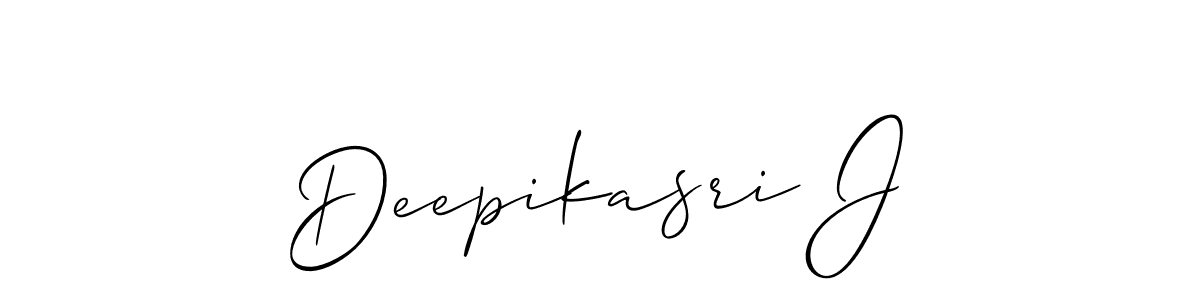 This is the best signature style for the Deepikasri J name. Also you like these signature font (Allison_Script). Mix name signature. Deepikasri J signature style 2 images and pictures png