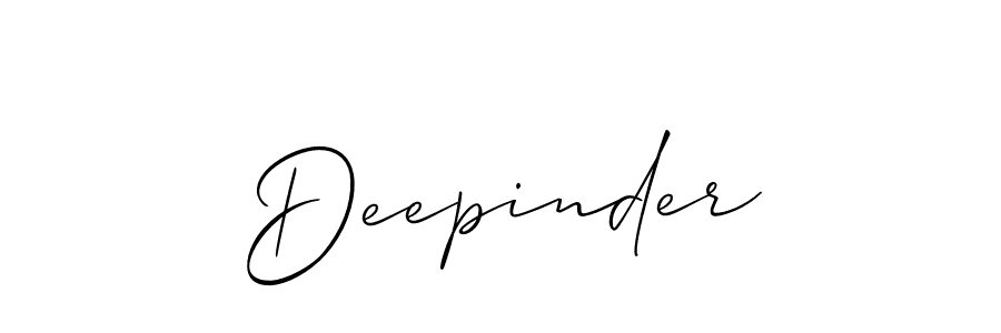 Deepinder stylish signature style. Best Handwritten Sign (Allison_Script) for my name. Handwritten Signature Collection Ideas for my name Deepinder. Deepinder signature style 2 images and pictures png