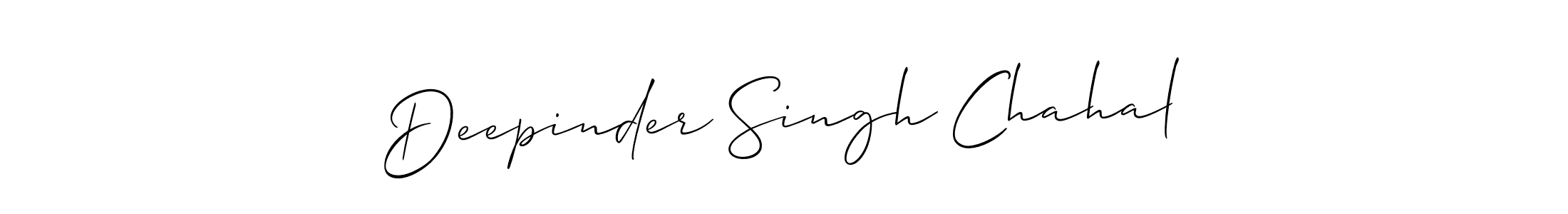 How to make Deepinder Singh Chahal signature? Allison_Script is a professional autograph style. Create handwritten signature for Deepinder Singh Chahal name. Deepinder Singh Chahal signature style 2 images and pictures png