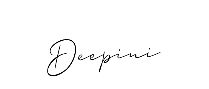 How to Draw Deepini signature style? Allison_Script is a latest design signature styles for name Deepini. Deepini signature style 2 images and pictures png