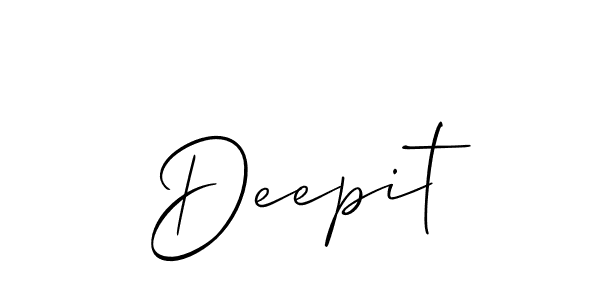 It looks lik you need a new signature style for name Deepit. Design unique handwritten (Allison_Script) signature with our free signature maker in just a few clicks. Deepit signature style 2 images and pictures png