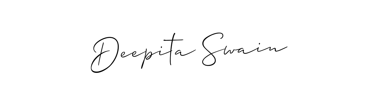 You should practise on your own different ways (Allison_Script) to write your name (Deepita Swain) in signature. don't let someone else do it for you. Deepita Swain signature style 2 images and pictures png