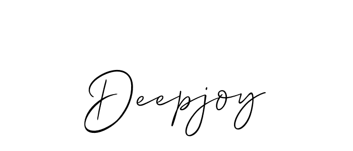 Make a beautiful signature design for name Deepjoy. With this signature (Allison_Script) style, you can create a handwritten signature for free. Deepjoy signature style 2 images and pictures png