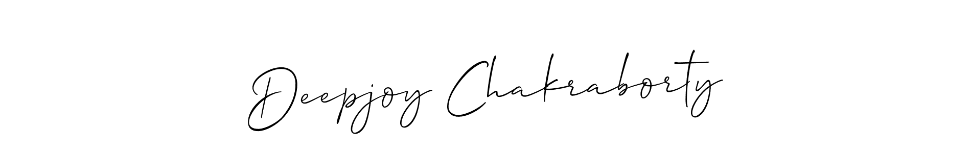 Design your own signature with our free online signature maker. With this signature software, you can create a handwritten (Allison_Script) signature for name Deepjoy Chakraborty. Deepjoy Chakraborty signature style 2 images and pictures png