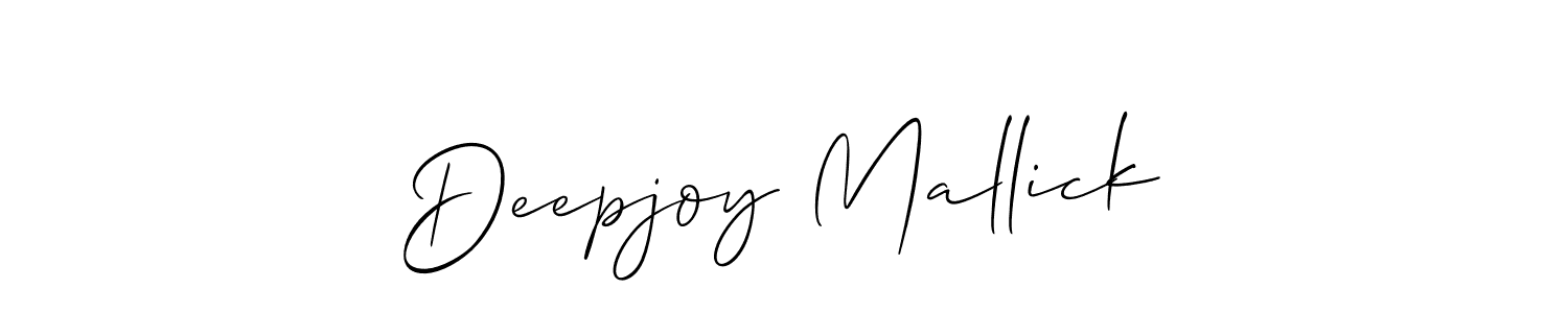 Also we have Deepjoy Mallick name is the best signature style. Create professional handwritten signature collection using Allison_Script autograph style. Deepjoy Mallick signature style 2 images and pictures png