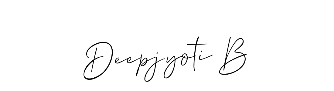 Deepjyoti B stylish signature style. Best Handwritten Sign (Allison_Script) for my name. Handwritten Signature Collection Ideas for my name Deepjyoti B. Deepjyoti B signature style 2 images and pictures png