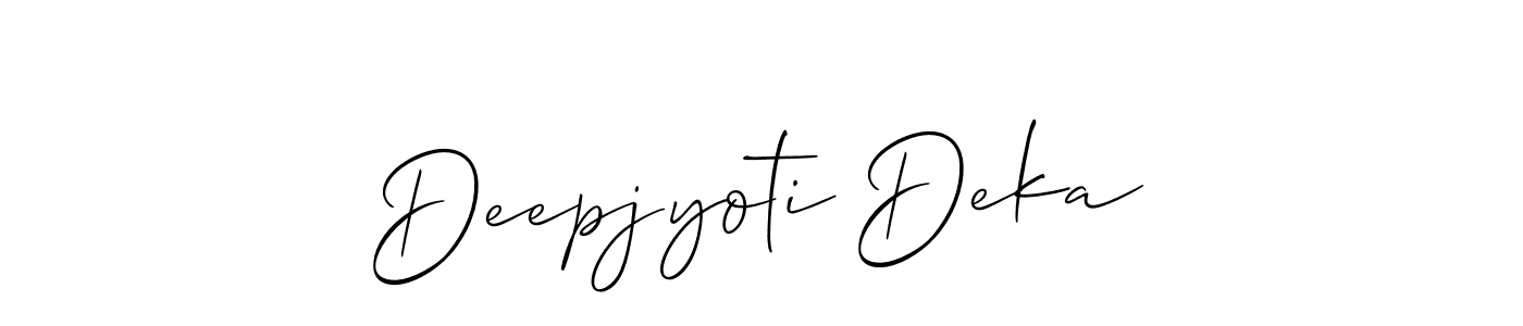 Make a beautiful signature design for name Deepjyoti Deka. With this signature (Allison_Script) style, you can create a handwritten signature for free. Deepjyoti Deka signature style 2 images and pictures png