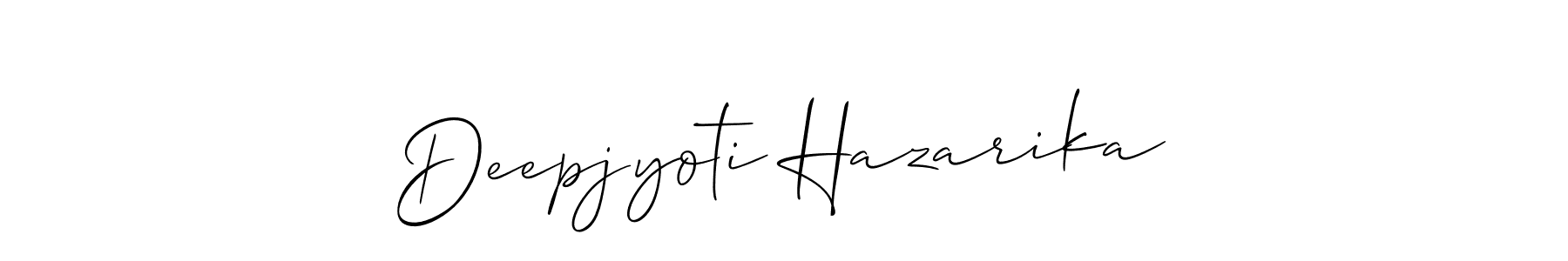 This is the best signature style for the Deepjyoti Hazarika name. Also you like these signature font (Allison_Script). Mix name signature. Deepjyoti Hazarika signature style 2 images and pictures png